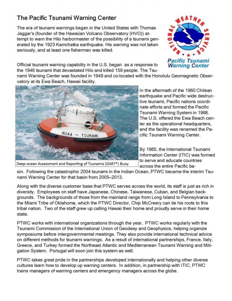 Picture of Pacific Tsunami Warning Center