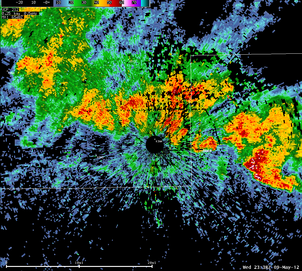 Phoenix radar reflectivity 4:38pm