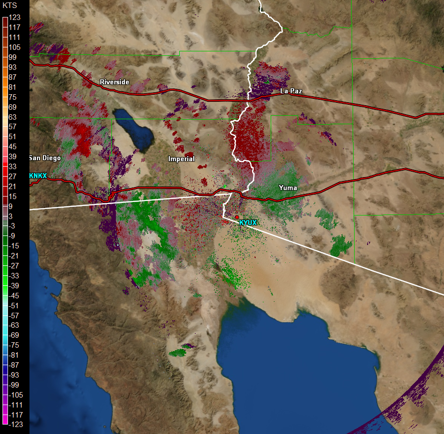 Yuma Radar Velocity Loop