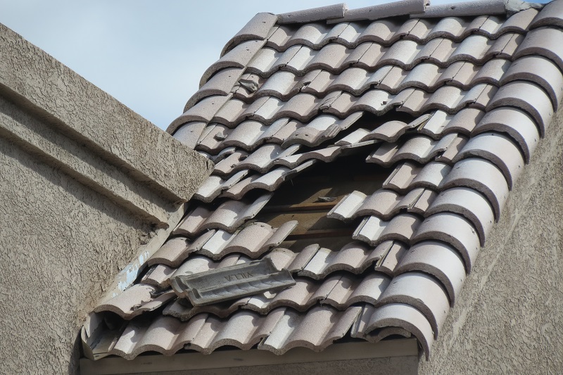 Roof Damage Closeup