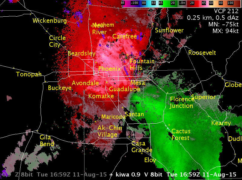 Morning radar image