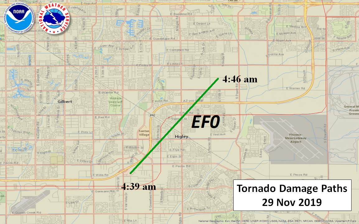 Gilbert tornado path