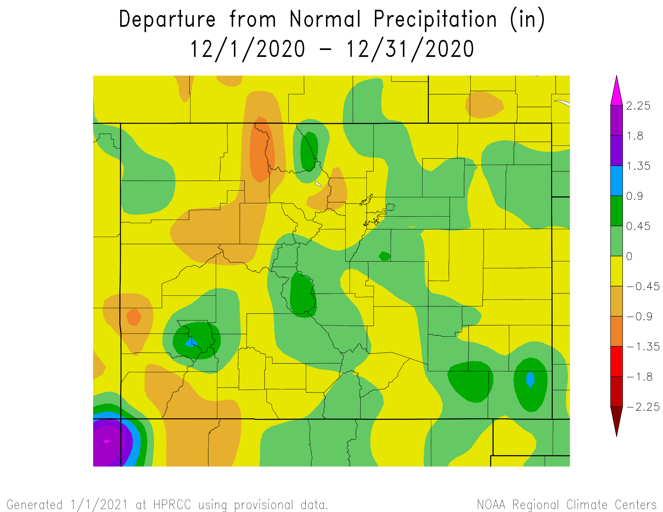 December Weather Review across Southern Colorado