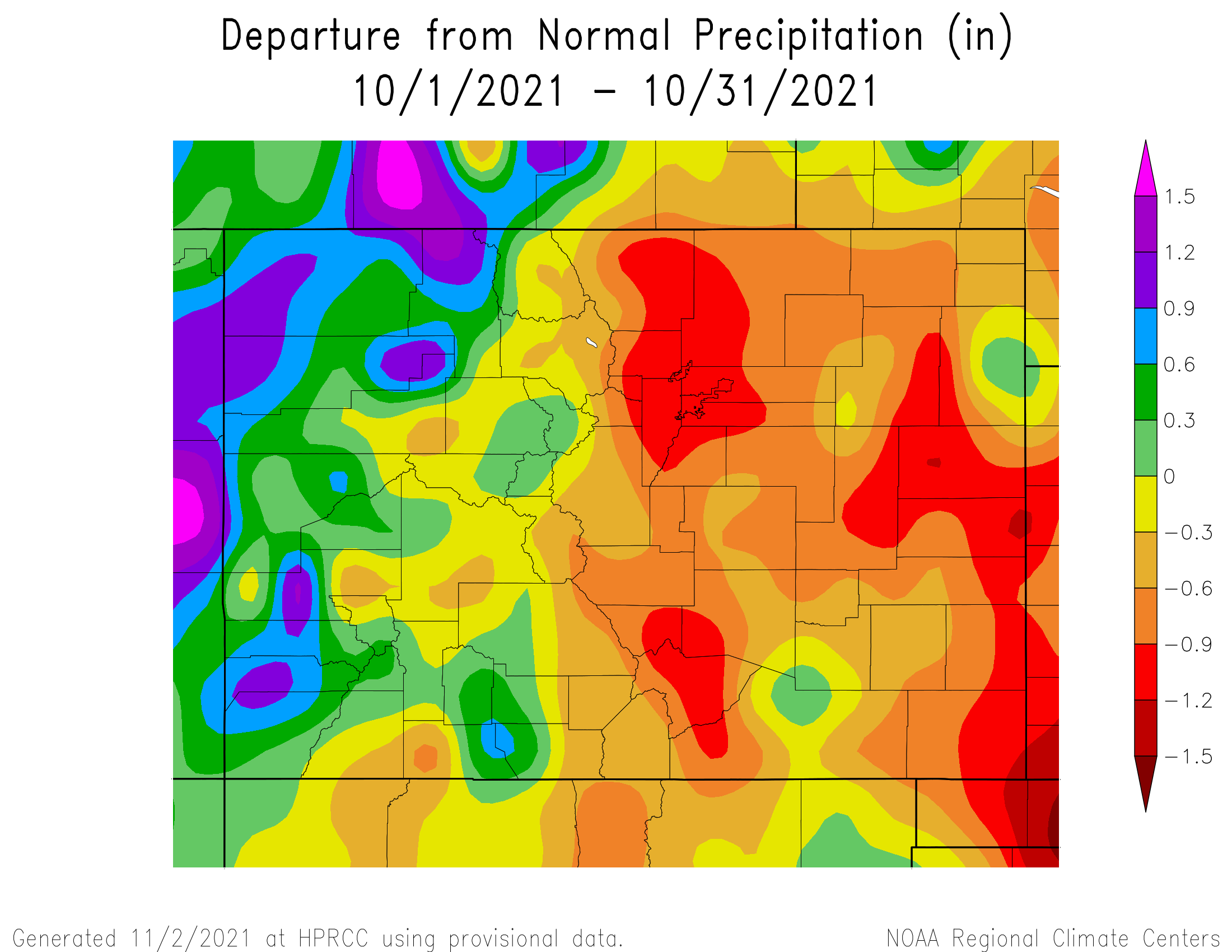 October Weather Review across southern Colorado