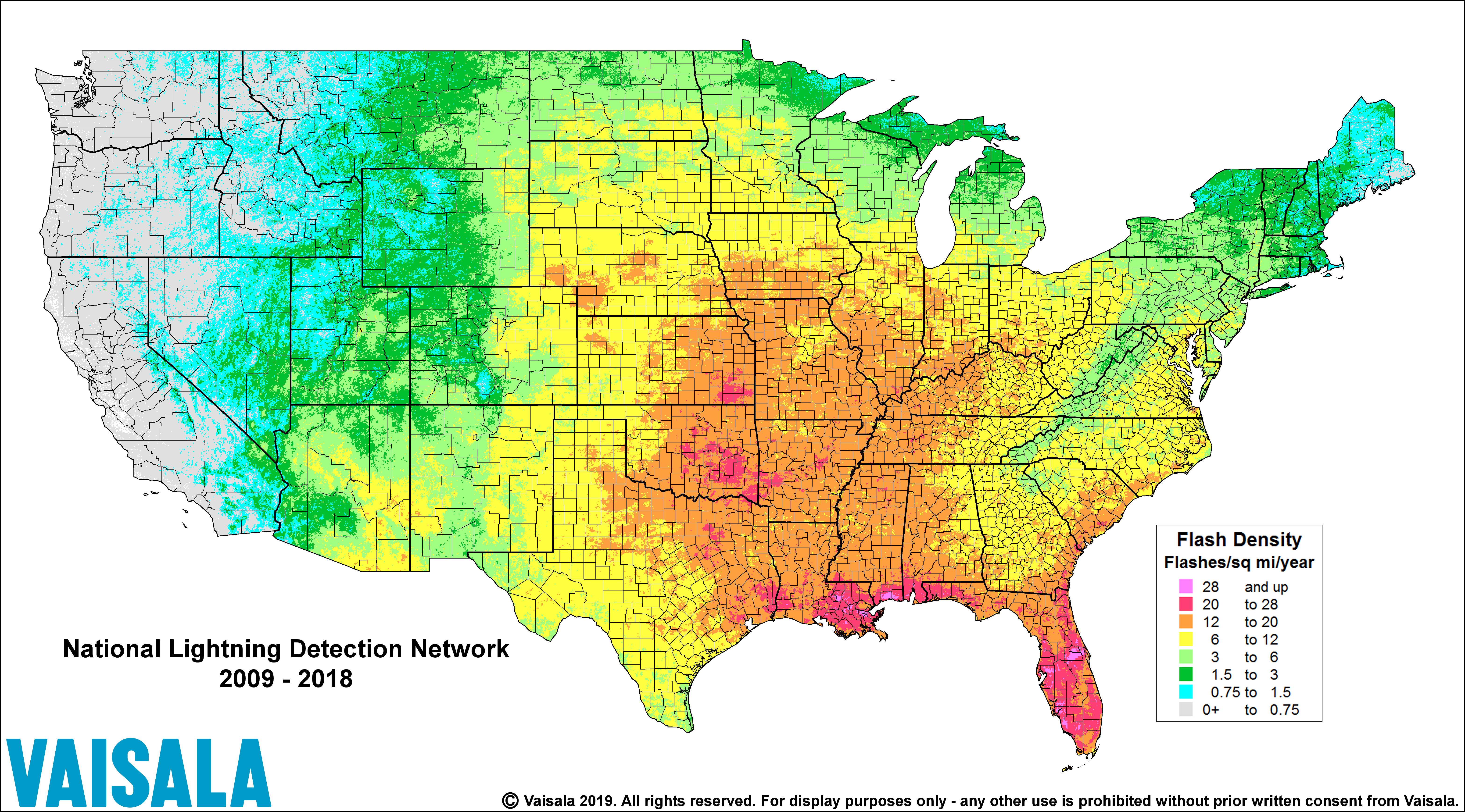 NWS Pueblo Lightning Page - CG Flash Density Maps
