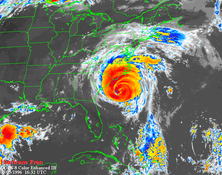 Hurricane Fran IR view