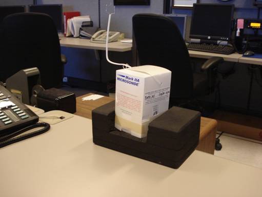 Radiosonde after sensor inspection and battery materials