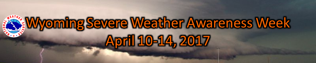 Banner for Severe Weather Awareness Week in Wyoming