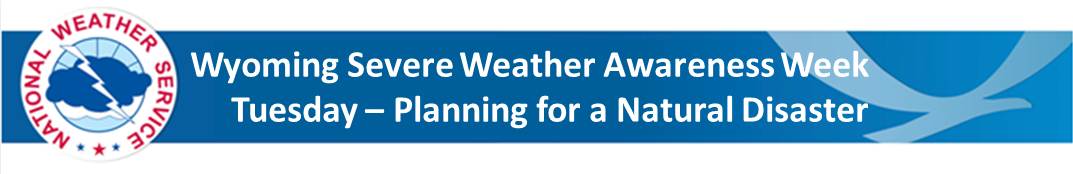 Banner for Severe Weather Awareness Week in Wyoming