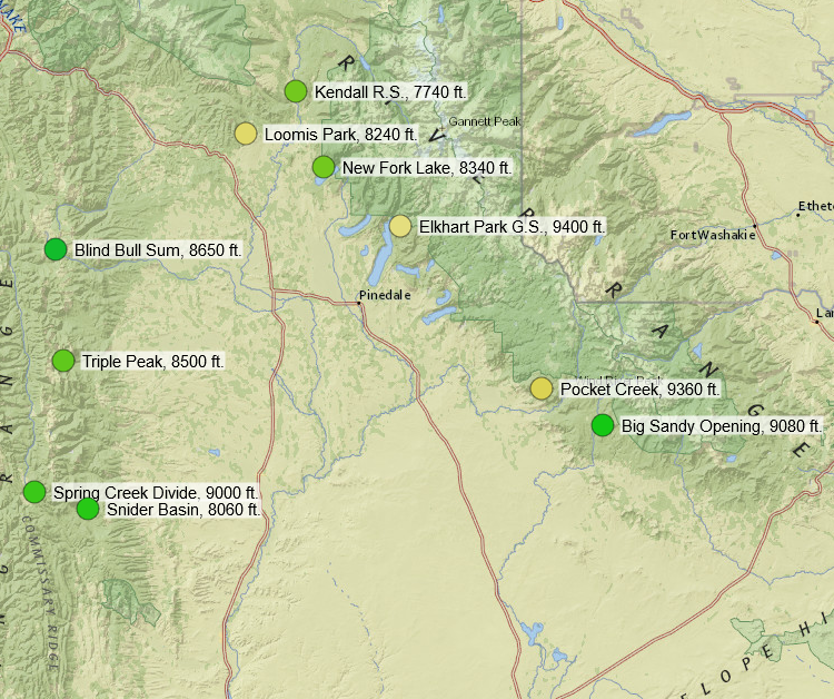 Sublette County SnoTel Sites