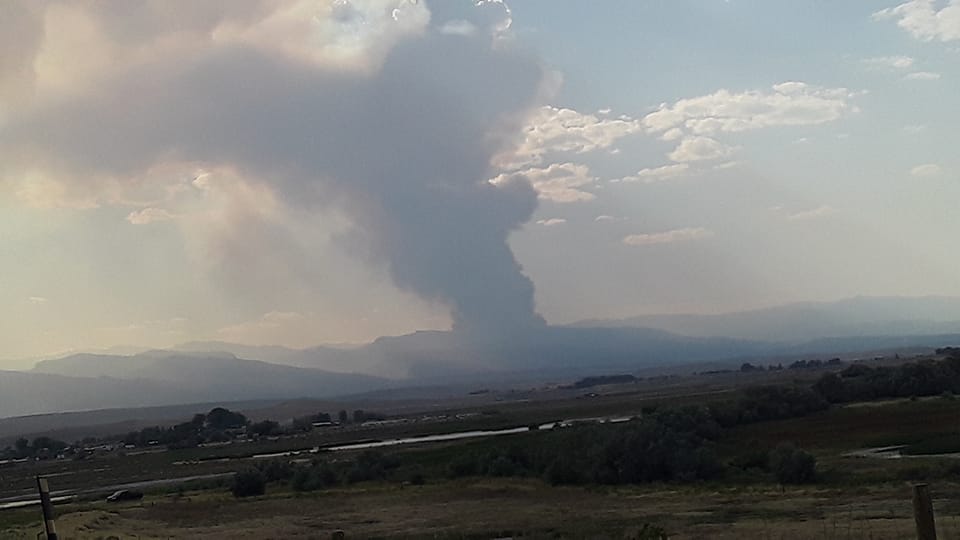 A view of the Washakie Wildfire