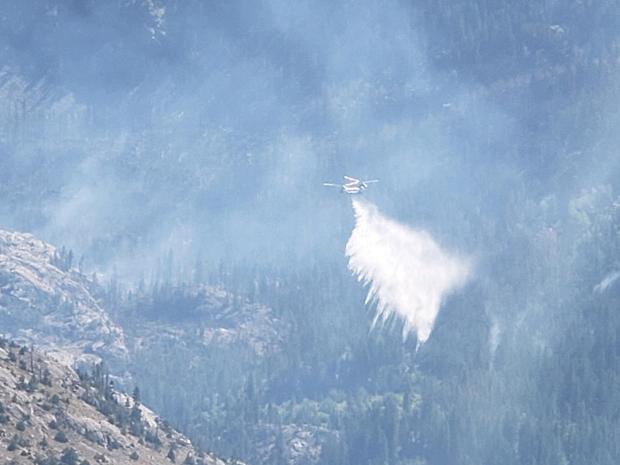 Water drop on the Washakie Park wildfire