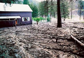 Image of a Debris Flow - Courtesy NRCS