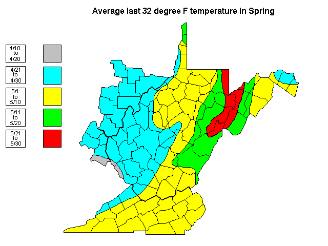 Image of 50 percent date of last frost