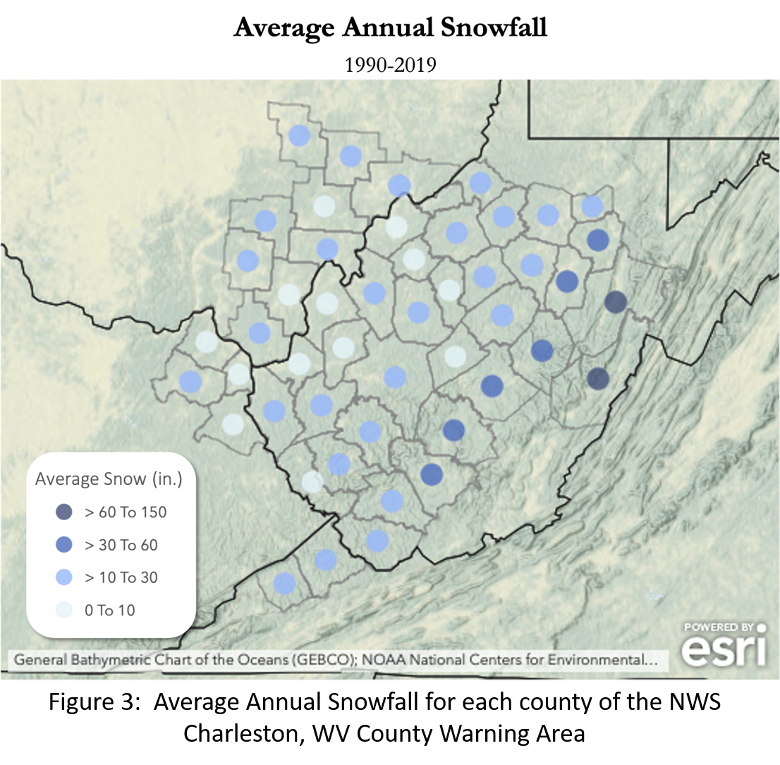 NWS Charleston WV Snowfall Climatology