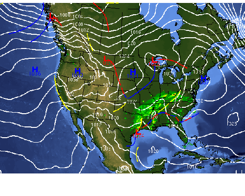 Figure 1 - Surface weather map from Sunday, January 22, 2006