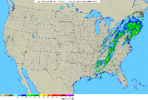 Figure 5-Radar map from 7 AM, Monday, January 23, 2006. 