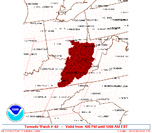 SPC Tornado Watch #62