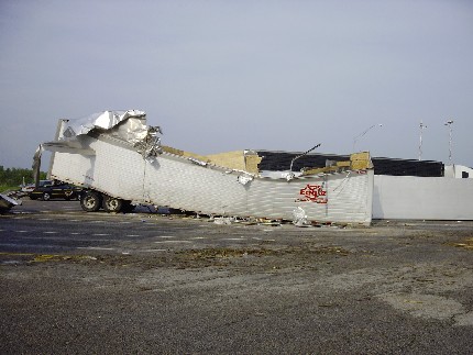 Damaged Tractor Trailer