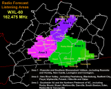 Roanoke Radio Forecast Listening Area