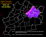 Lynchburg Radio Forecast Listening Area