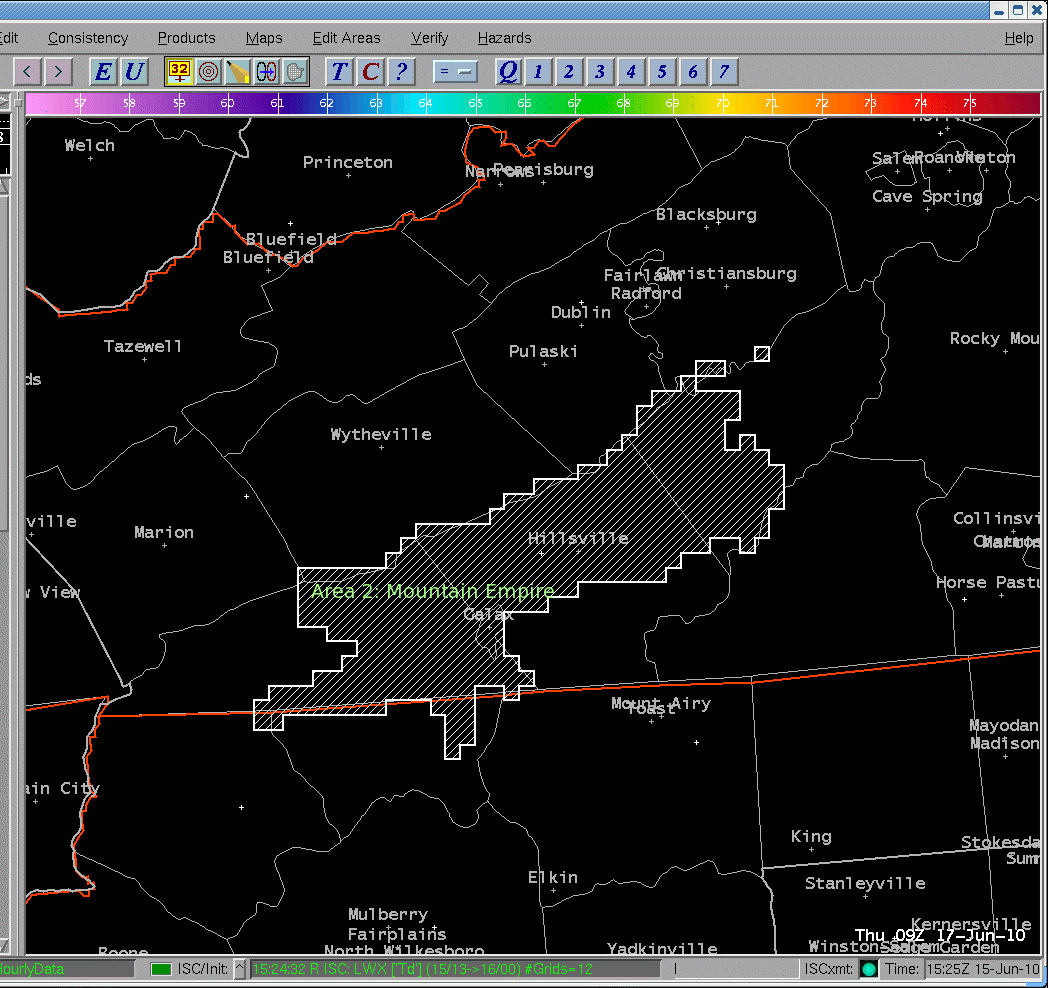 Wytheville Radio Forecast Area 2