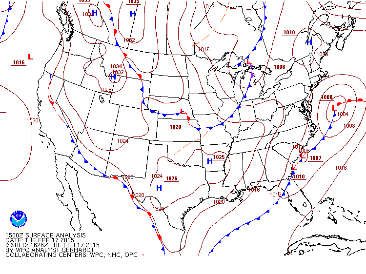 Low off the east coast