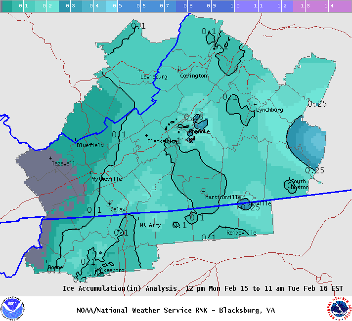 Ice Total Map from Feb 15-16th, 2016