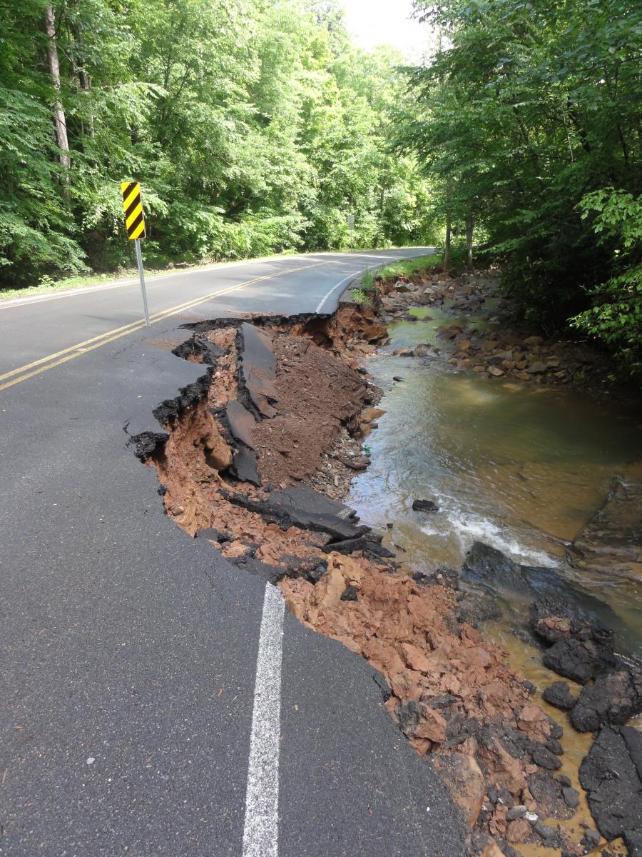 Highway 63 flood damage