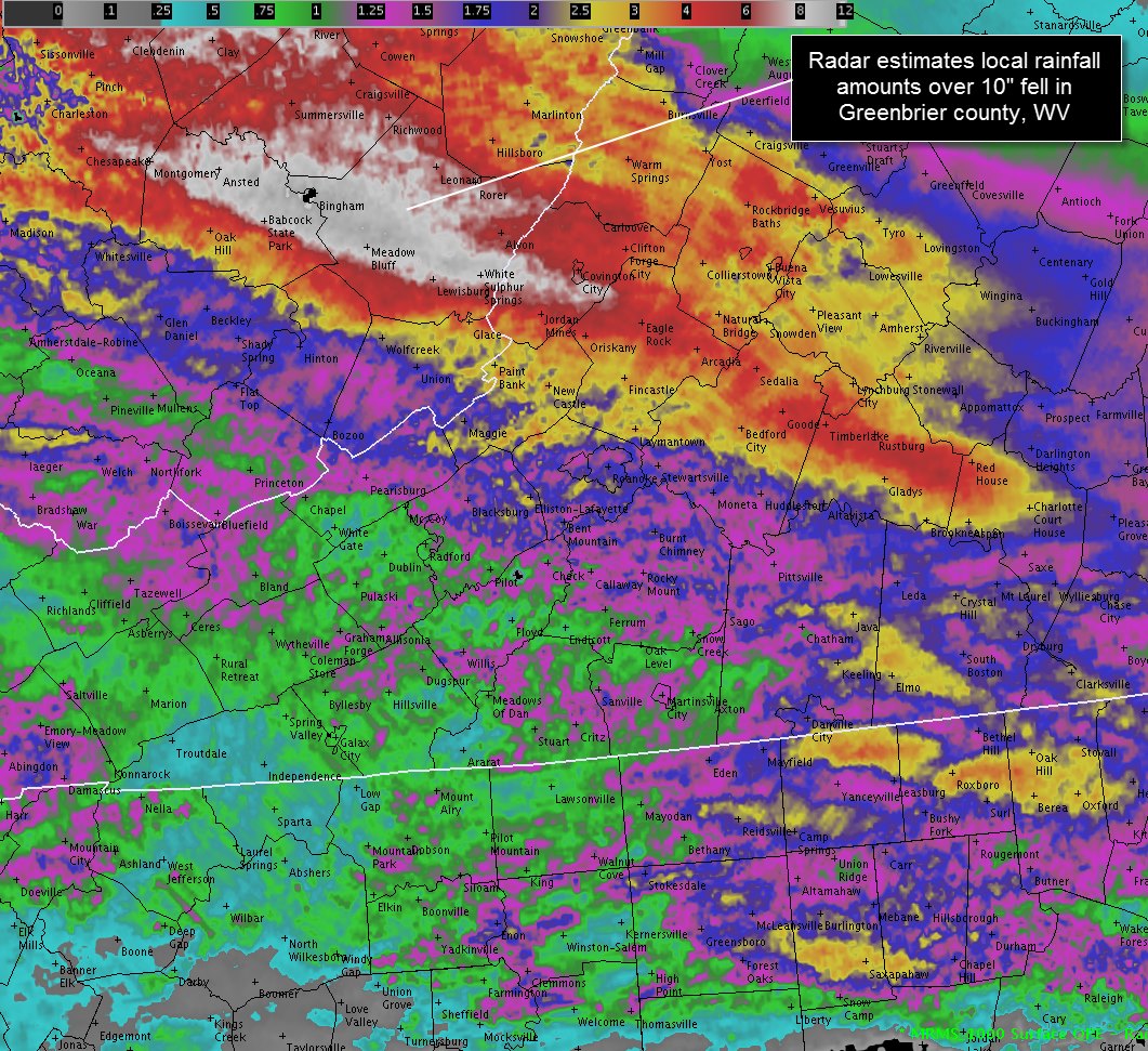 Rainfall Totals Estimated by Radar