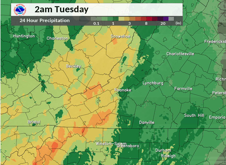 Rainfall Totals Using Radar and Rain Gages
