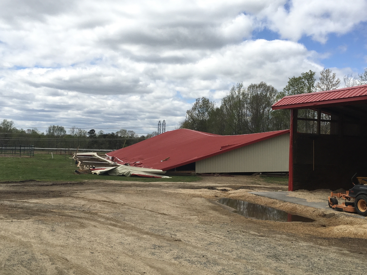 Roof blown off