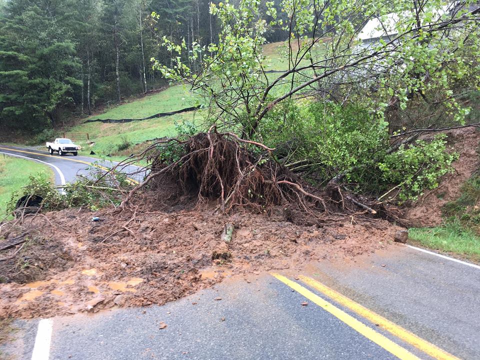 Landslide Alleghany County NC