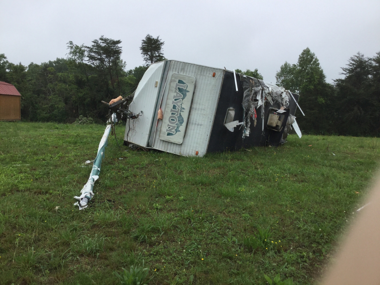 Modular Home Overturned