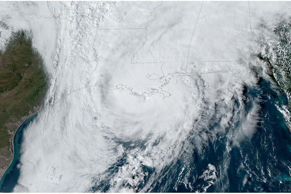 Hurricane Zeta Landfall