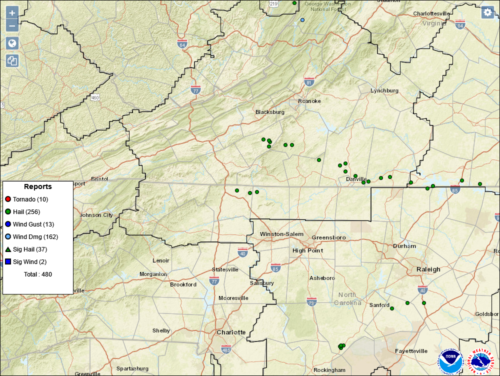 Storm Reports from April 9th 2021