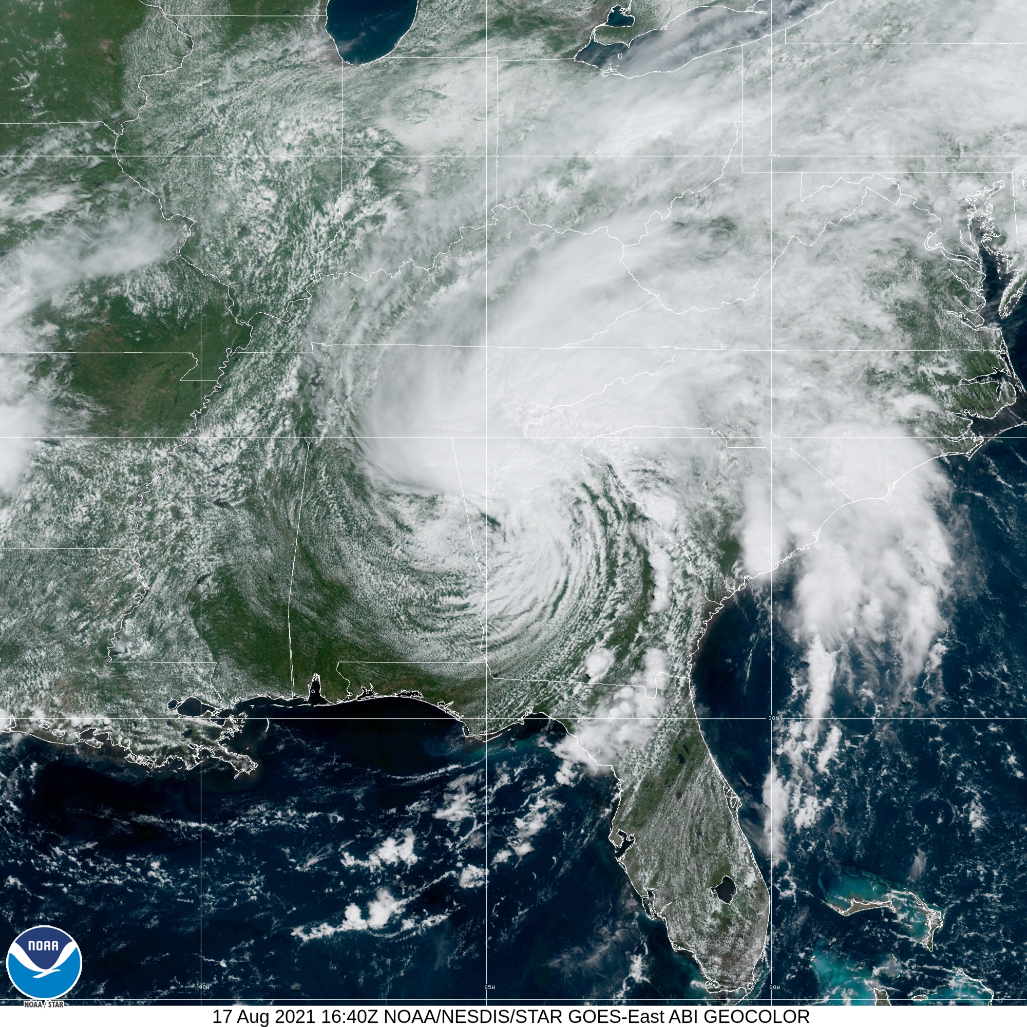 Satellite image from Fred Aug 17th 2021