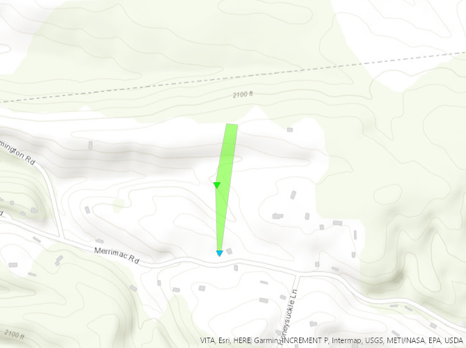 Track Map of Tornado over Merrimac VA