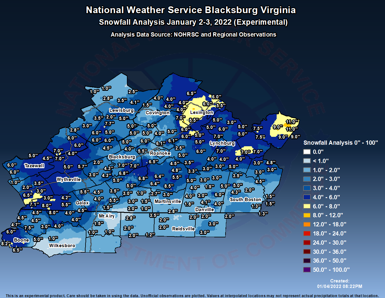 Snowfall Totals