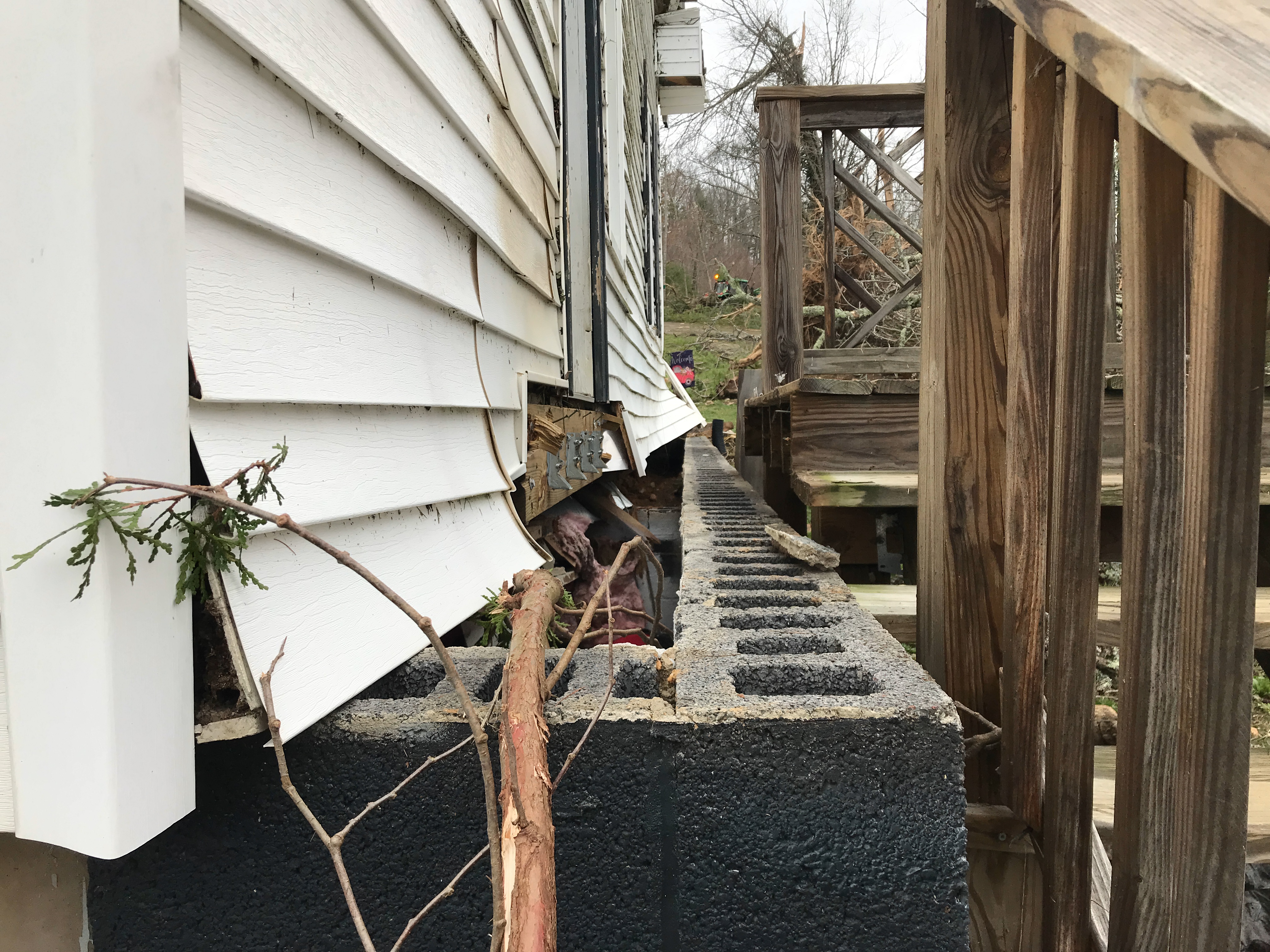 Home shifted off foundation