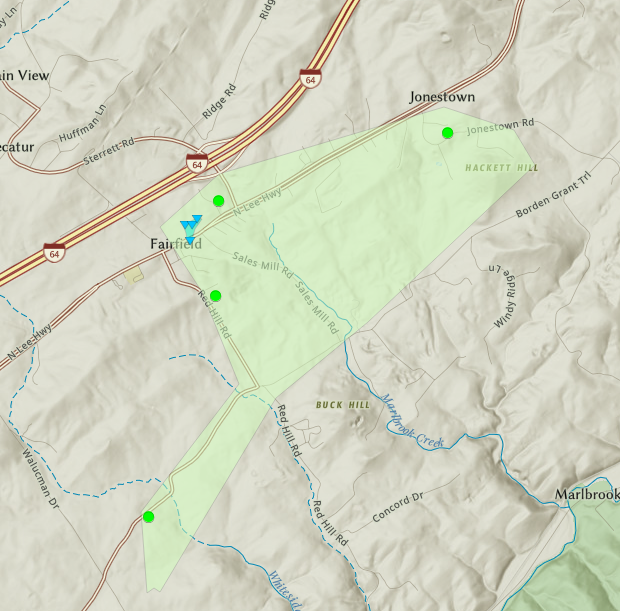 Rockbridge County, NC Track Map