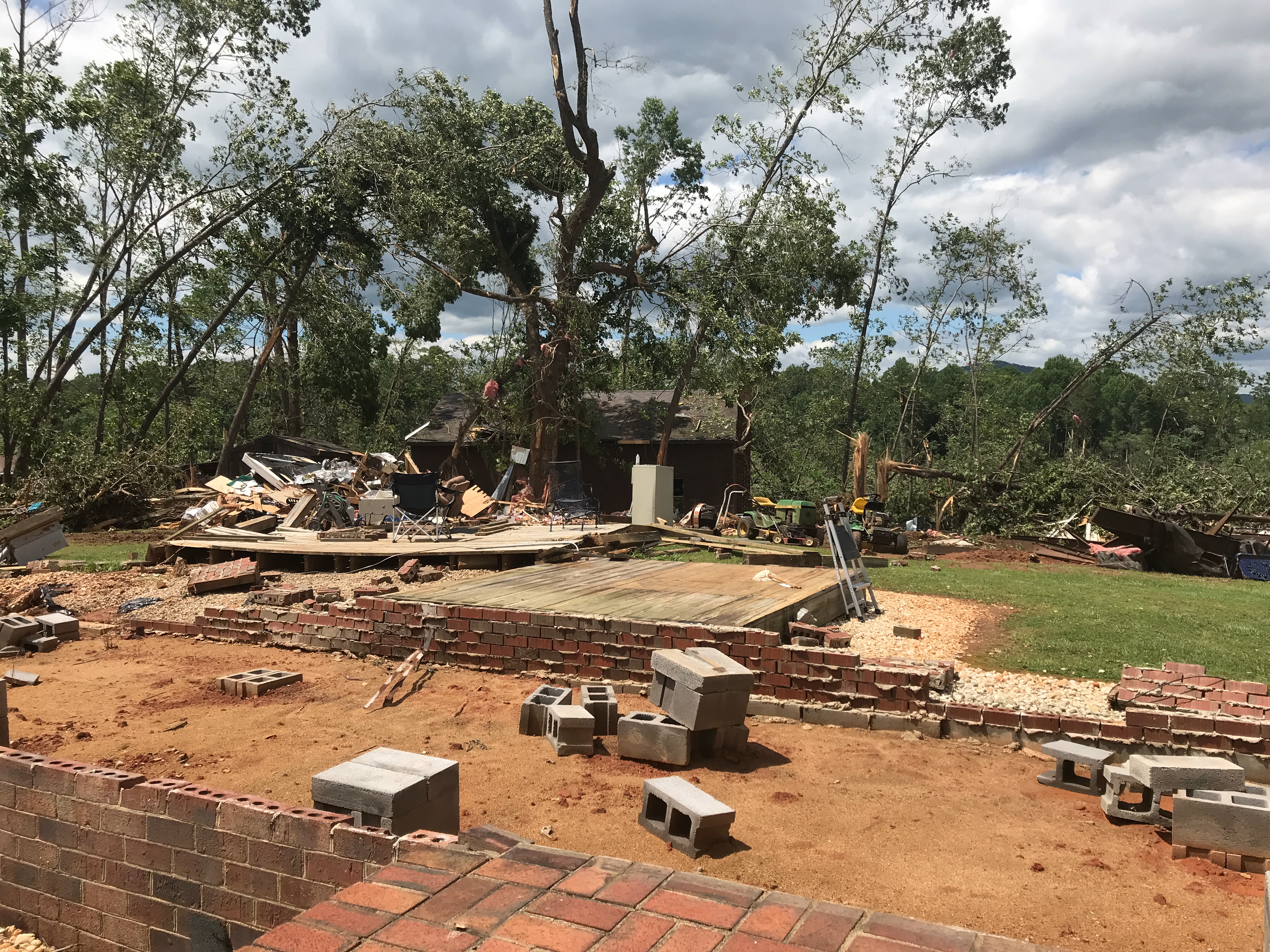 Mobile Home Rolled 35 yards into trees