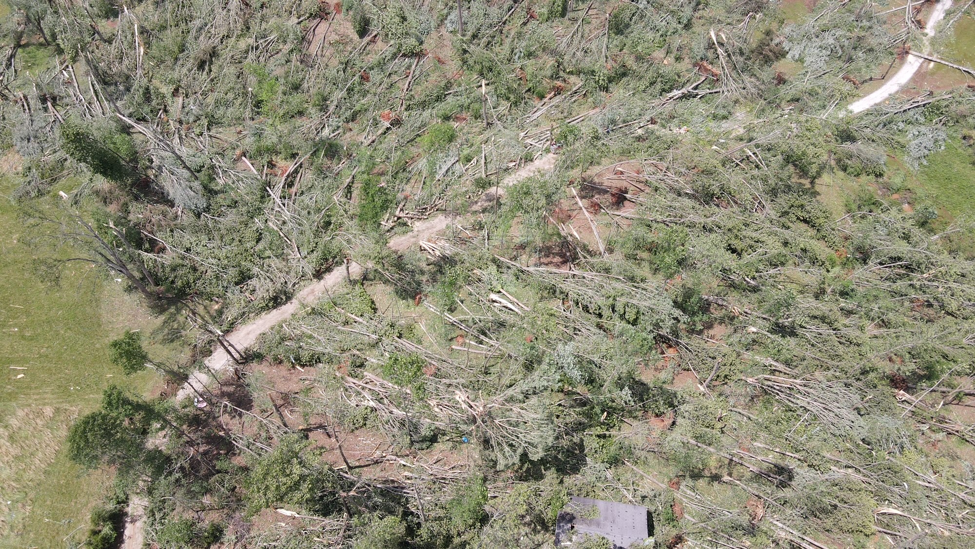 Drone Footage of Tree Damage in Bedford County, VA May 27th, 2022