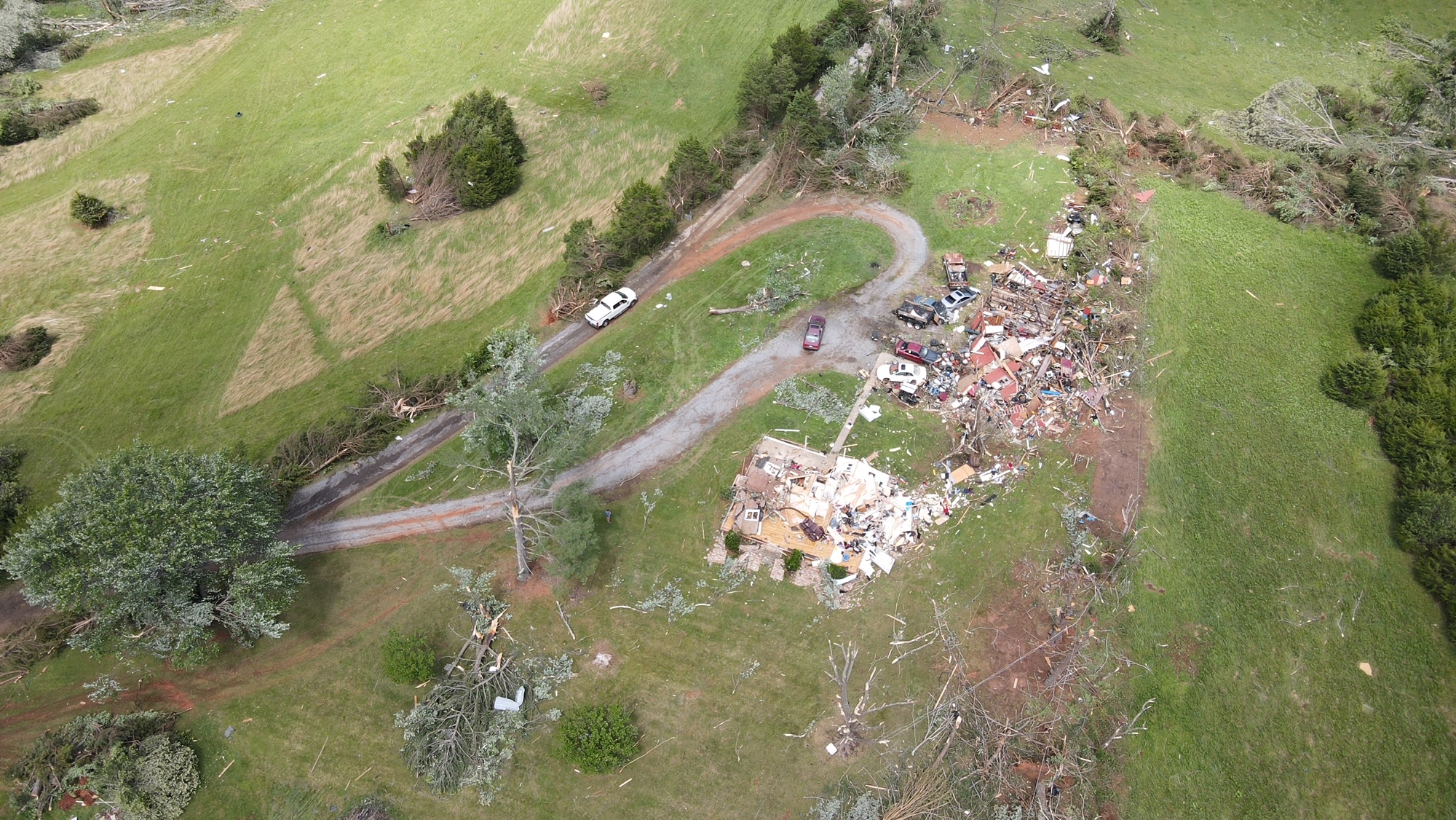 Drone Footage of Home Destroyed in Bedford County, VA
