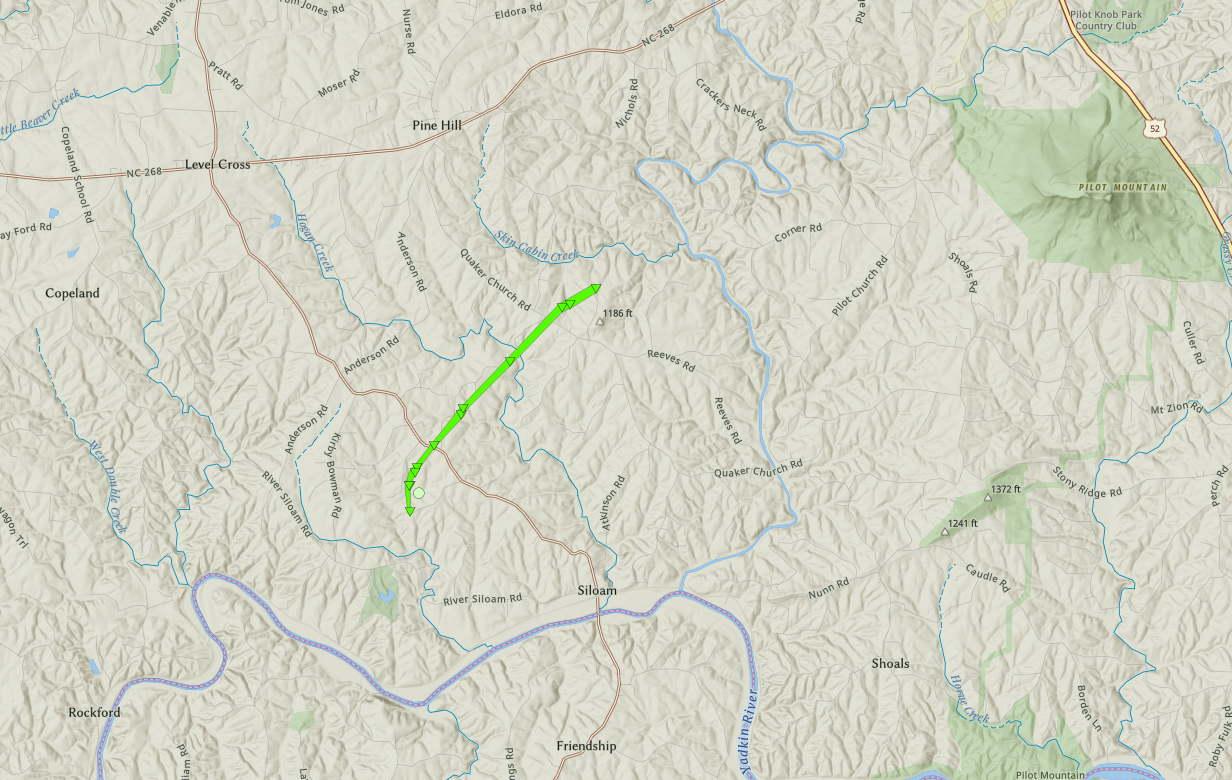 Track Map of Surry County, NC tornado