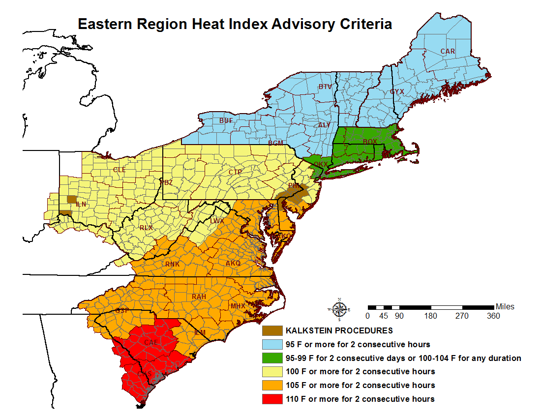Heat Advisory Criteria