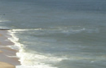 aerial view of several rip currents