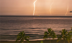 lightning at the shore