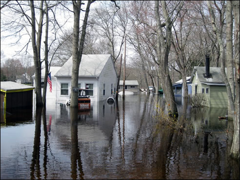 Inundation from the Pawcatuck River in Hopkinton, RI, NOAA