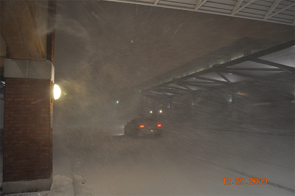 Snow Squall Burlington Intl. Airport, December 2009.  Courtesy: Peter Banacos, NWS